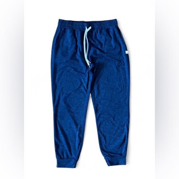 Vuori Pants - Vuori Performance Joggers Navy Blue Heathered Jogger Pants Size Large